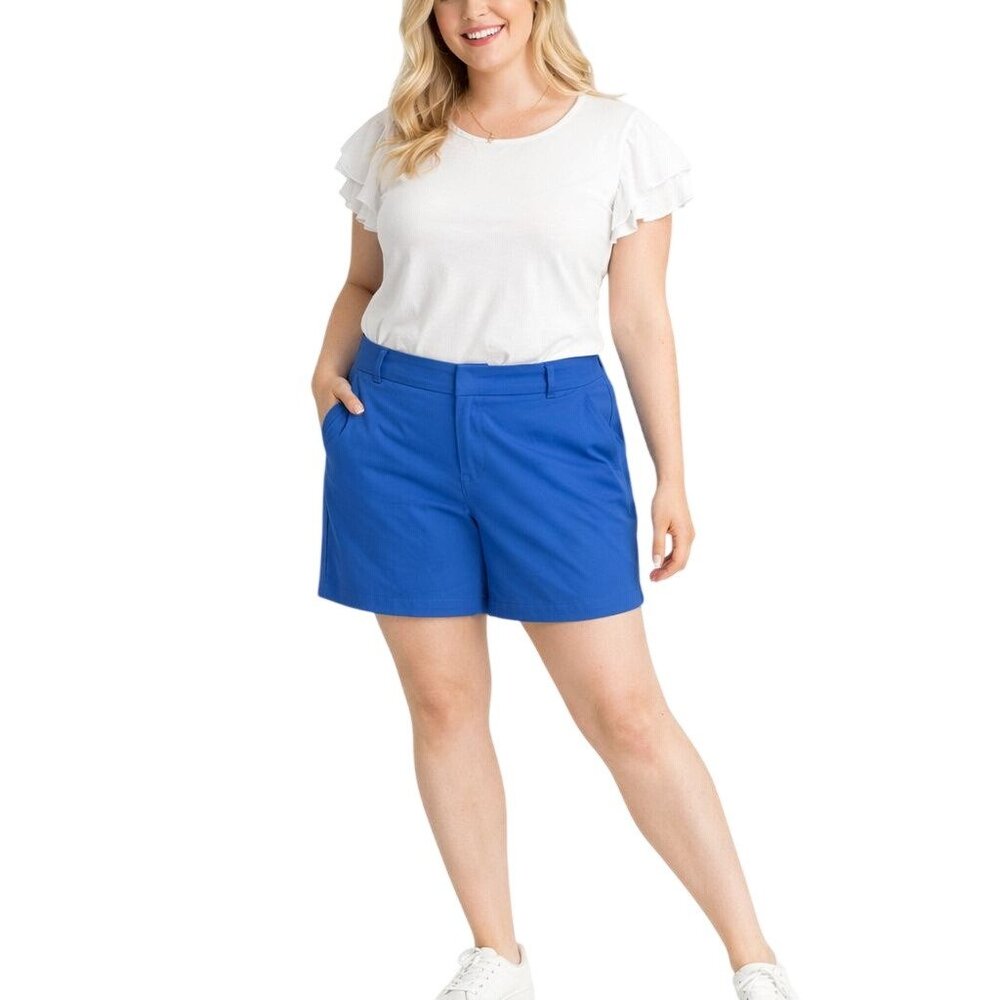 Banana Republic Size 14 Womens Stretch Blue Shorts